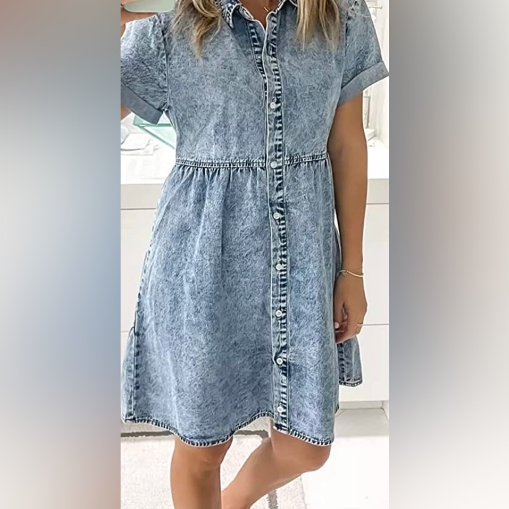 Boutique size L denim dress